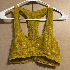 Yellow Gold Lace Bralette XS